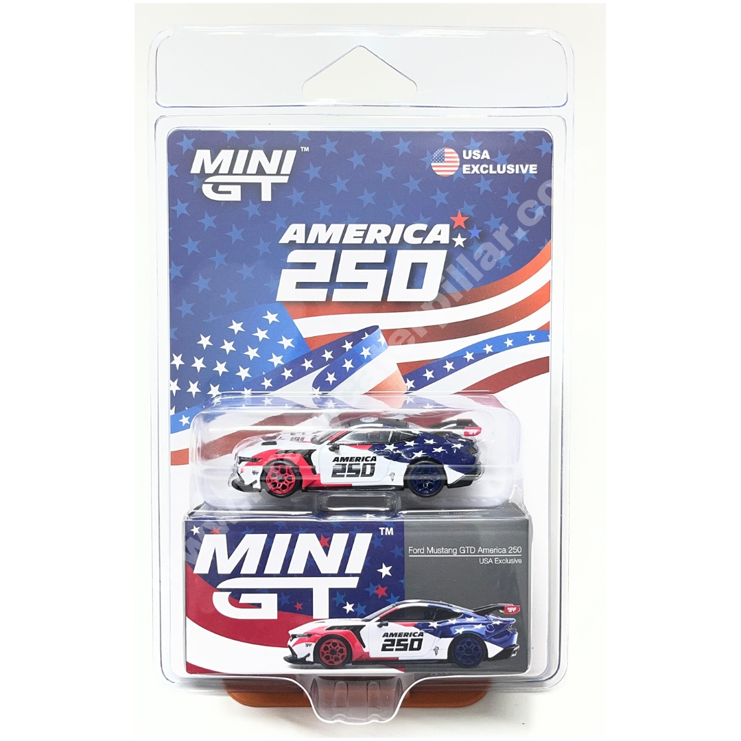 Mini GT Blister #1301: Ford Mustang GTD America 250 USA Exclusive: Actual unit · Front 5