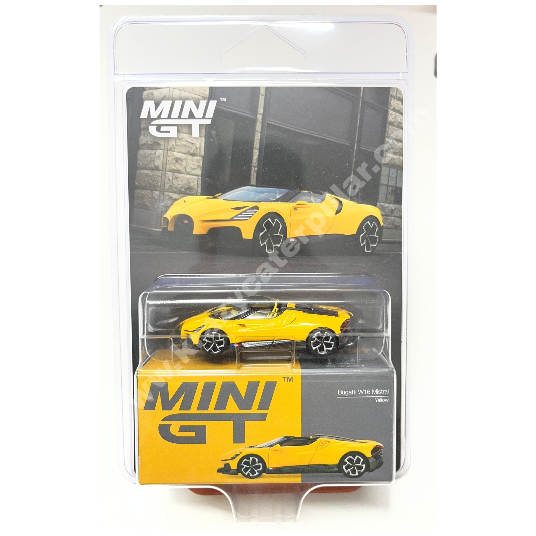 Mini GT Blister #1137: Bugatti W16 Mistral Yellow: Actual unit · Front 5