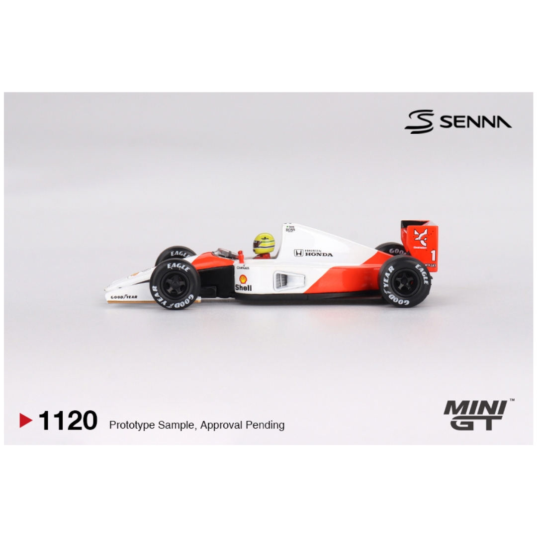 Mini GT #1120: McLaren MP4/6 #1 Ayrton Senna 1991 Japanese Grand Prix 2nd Place: Catalogue Image 2