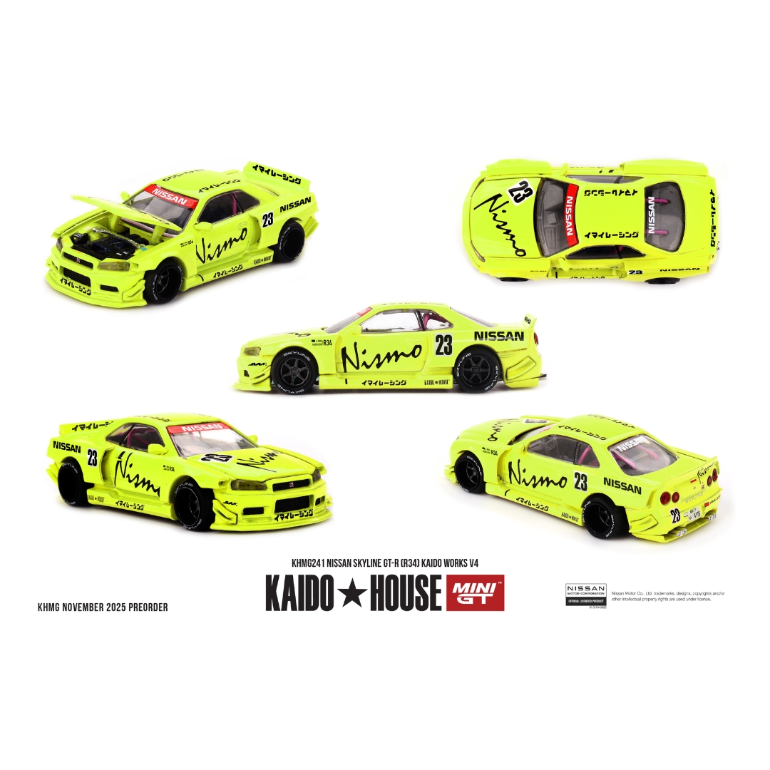 Mini GT Kaido House #241: Nissan Skyline GT-R (R34) Kaido Works V4: Catalogue Image 2